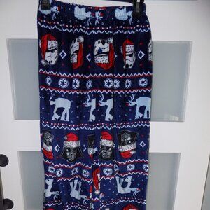 Star Wars Darth Vader /Storm Trooper Santa/Rudolph AT-AT Blue PJ Bottoms Size S